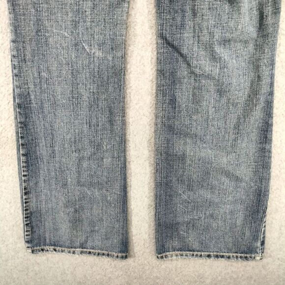 American Eagle Bootcut Jeans  2 x 29 Short Denim Cotton Blue Faded Light Wash - Picture 9 of 10